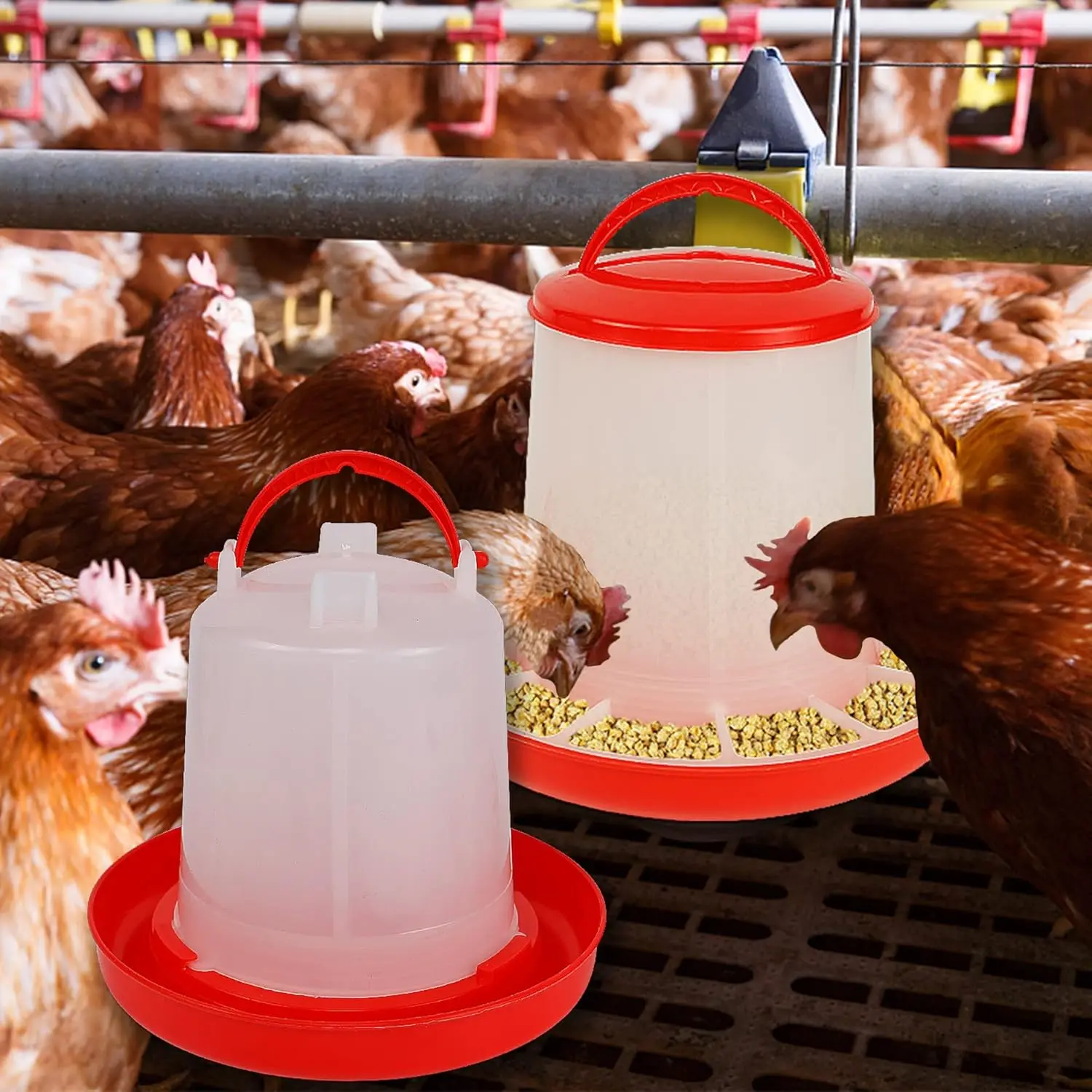 Comedouro e Bebedouro Farmore para Aves 1,5 kg/L Plástico Leve - Imagem 6