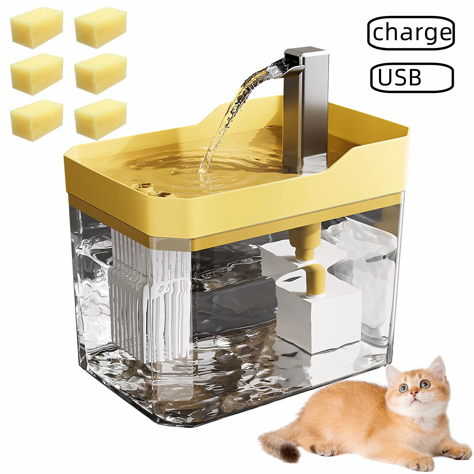 fonte de água para gatos e cães