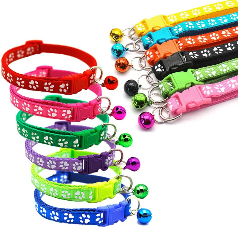 Coleira para Gatos com Guizo e Estampa de Cachorro Multicolorida - Imagem 2