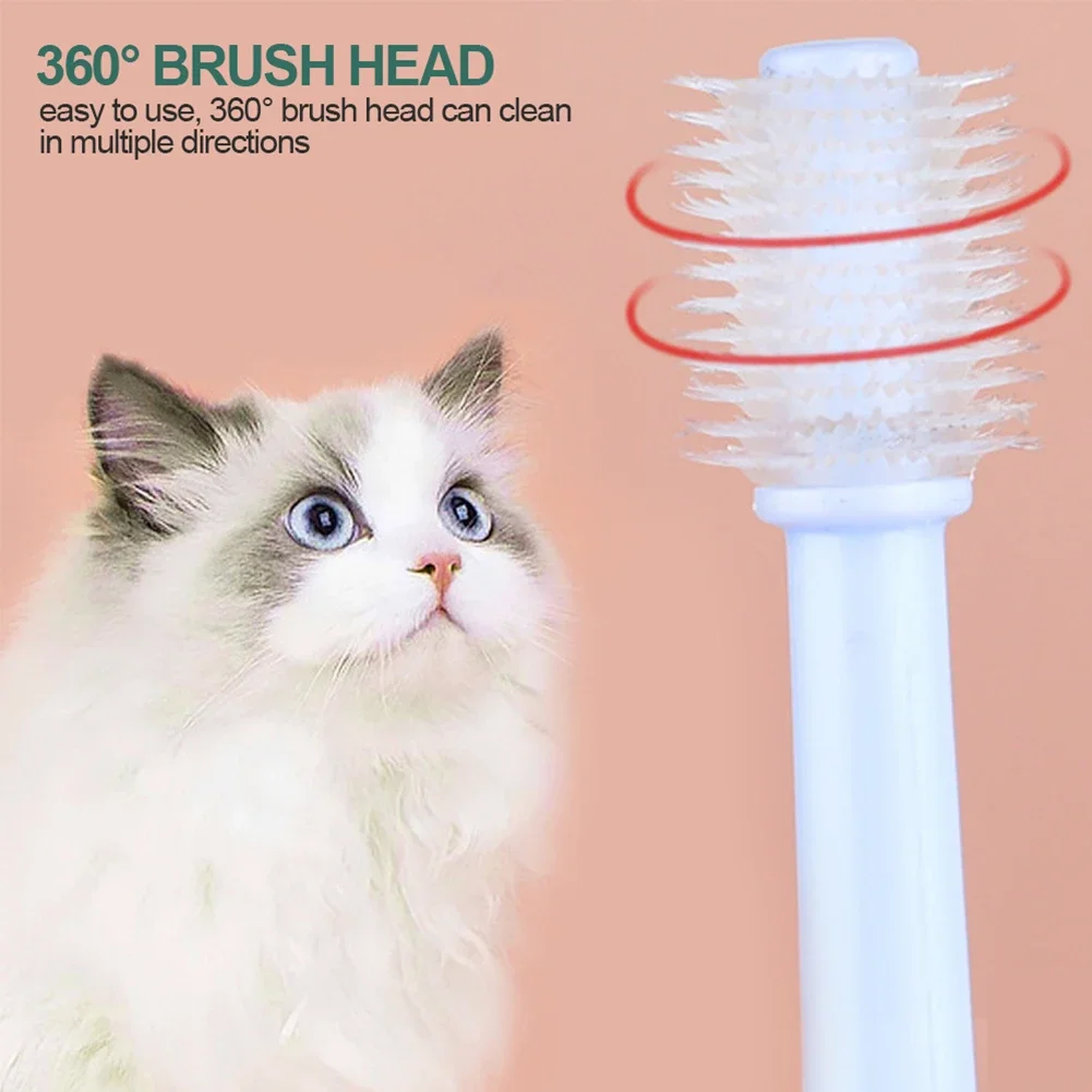 Escova de Dentes para Gatos e Cães Pequenos com Cerdas 360º - Imagem 5
