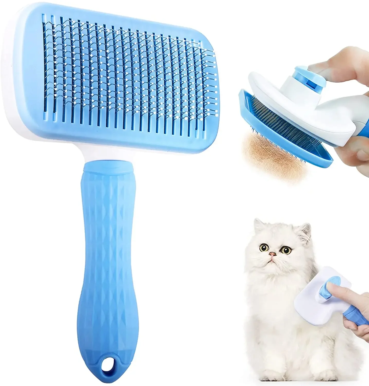 Escova Removedora de Pelos para Cães e Gatos de Pelagem Longa - Imagem 2