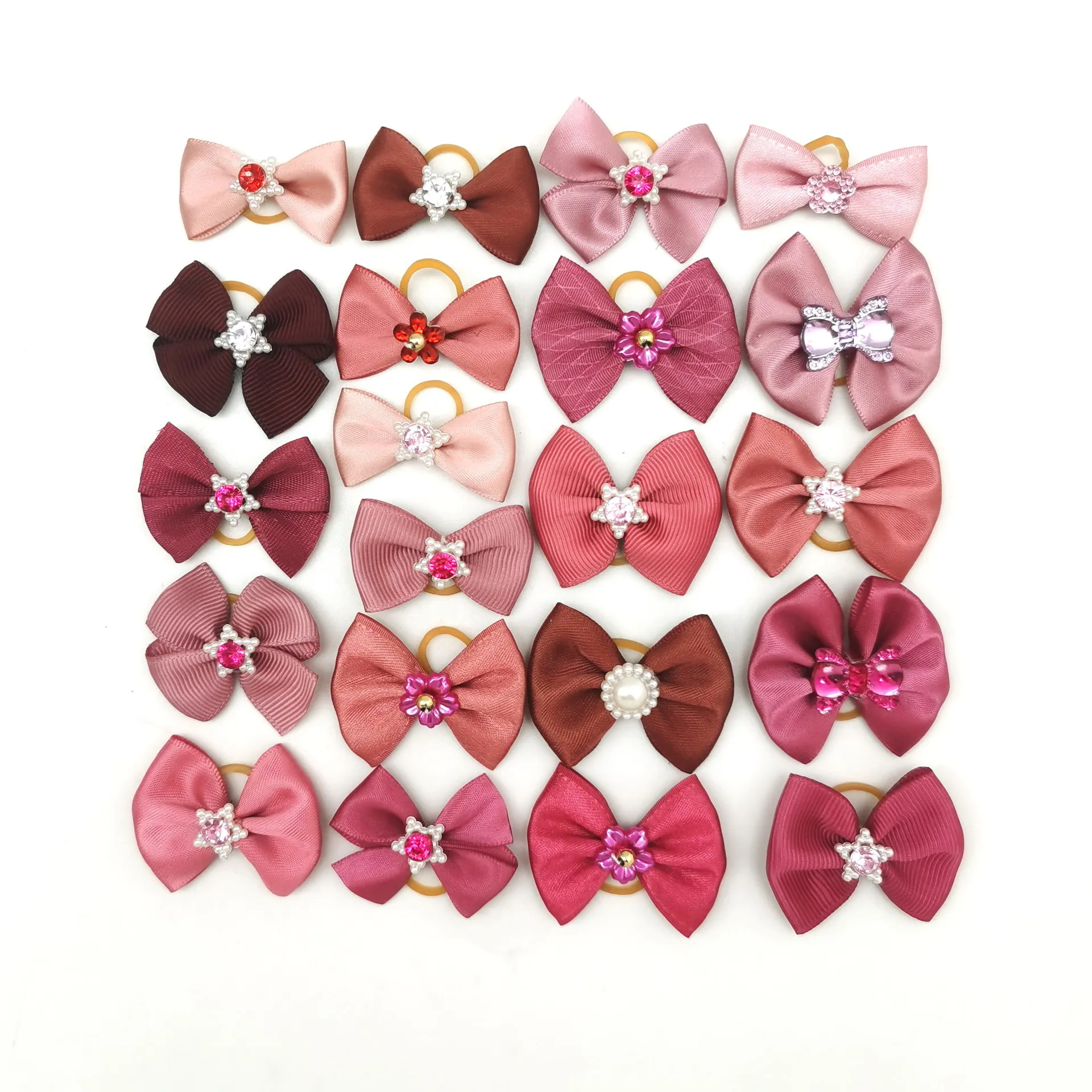 Laços de Cabelo para Cães Pequenos com Pérola e Diamante - Image 5
