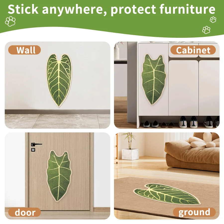 Arranhador para Gatos de Sisal para Parede em Formato de Planta - Imagem 5