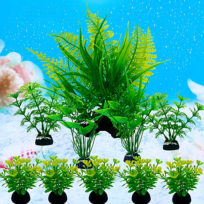 Plantas Artificiais para Aquário Kit 10 Unidades em Cores Mistas - Image 3