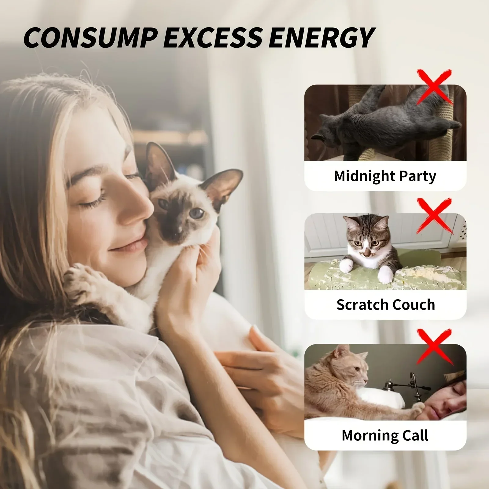 Haste Telescópica para Gatos Extensível de Metal Padrão Animado - Imagem 4