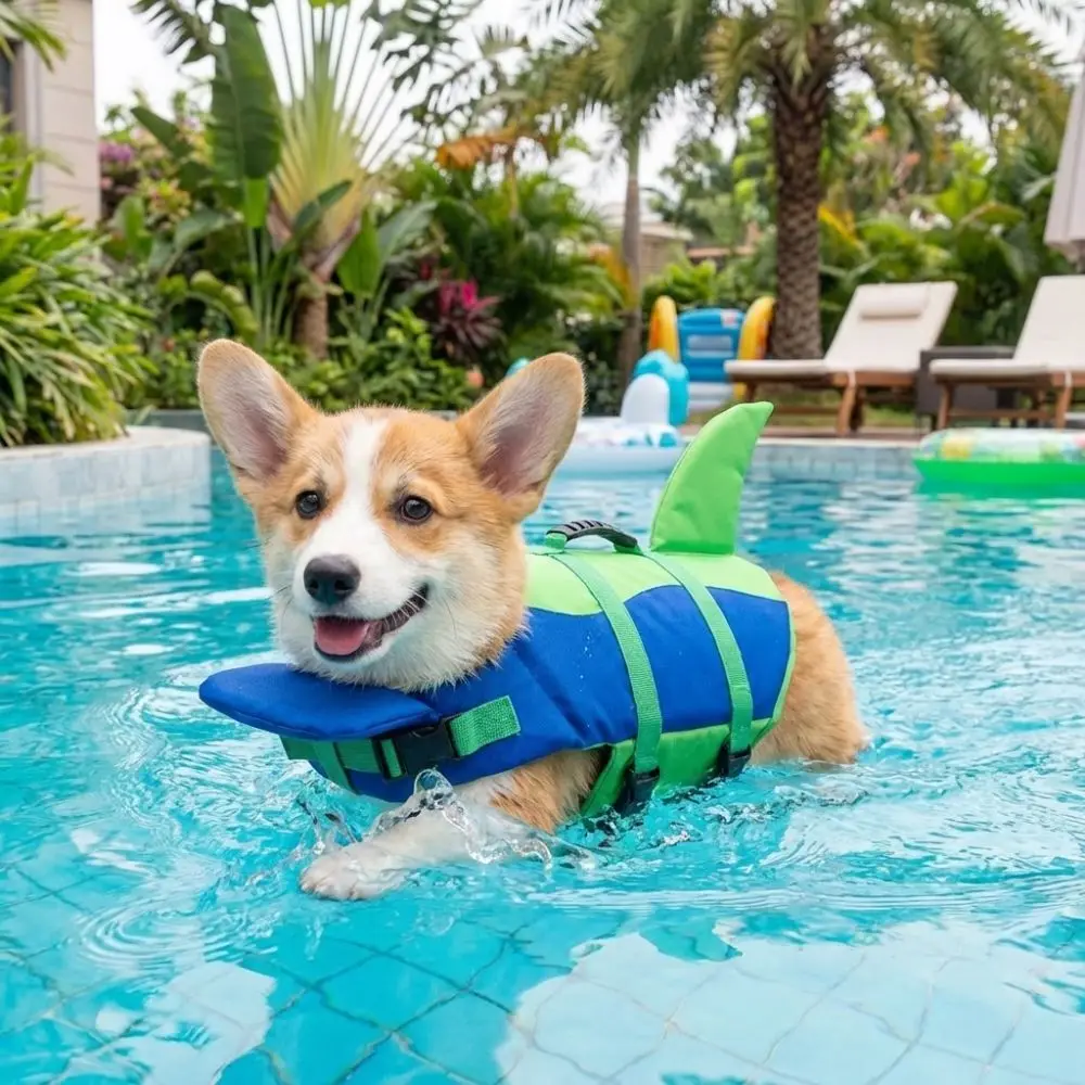 Colete Salva-Vidas para Cães de Poliéster Ajustável com Flutuabilidade - Image 3