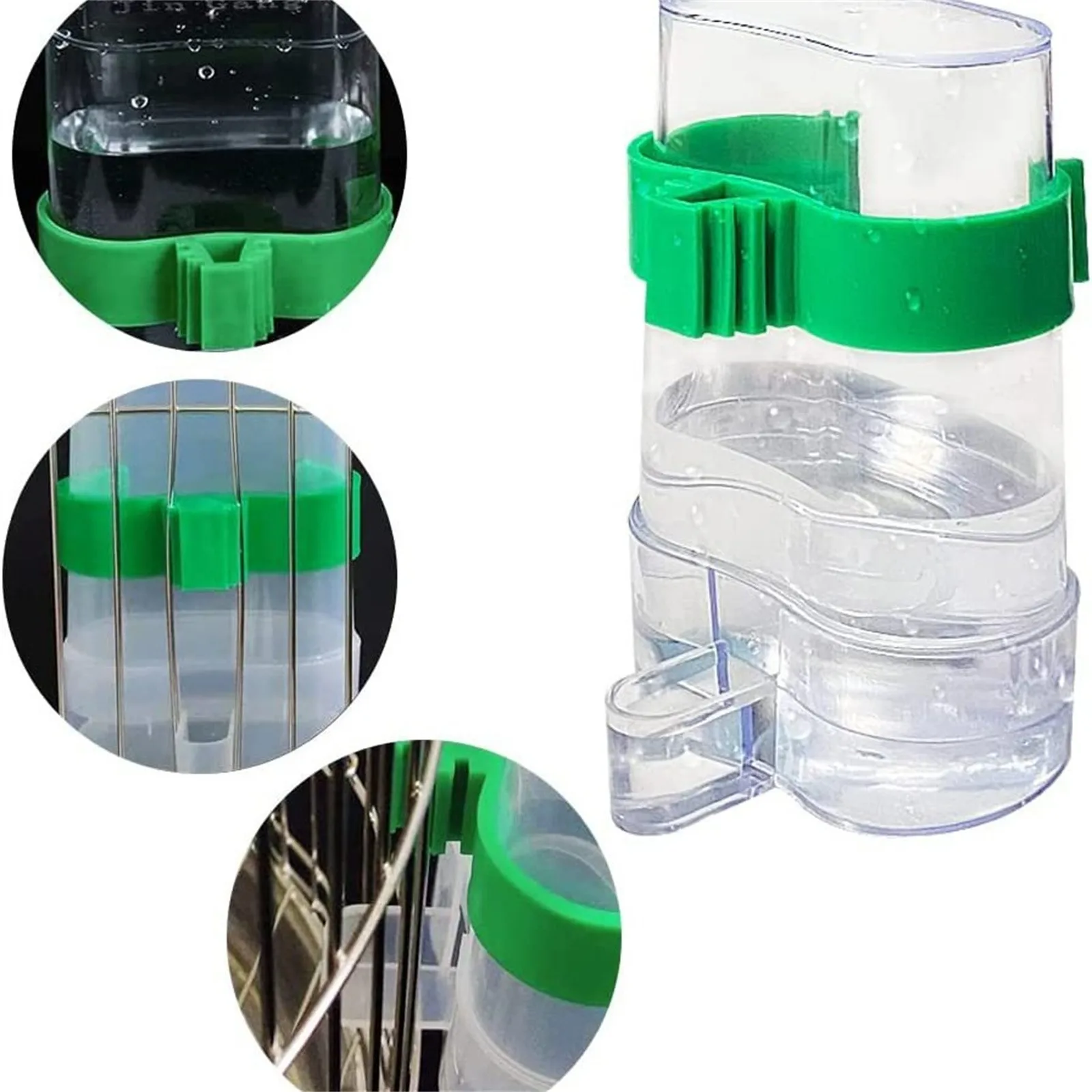 Bebedouro para Pássaros de Plástico Transparente com Encaixe na Gaiola - Imagem 4