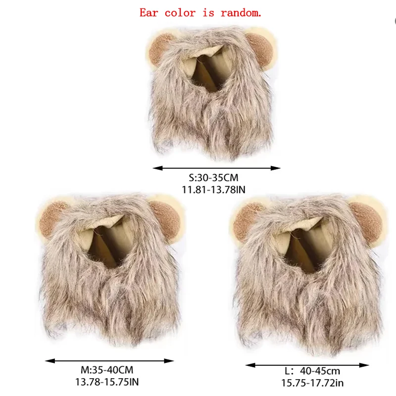 Peruca Juba de Leão para Gatos e Cães Pequenos para Fantasia - Imagem 6