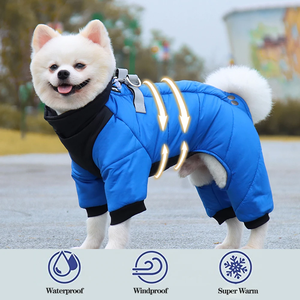 Macacão Impermeável para Cães Pequenos e Médios com Gola Alongada - Imagem 5