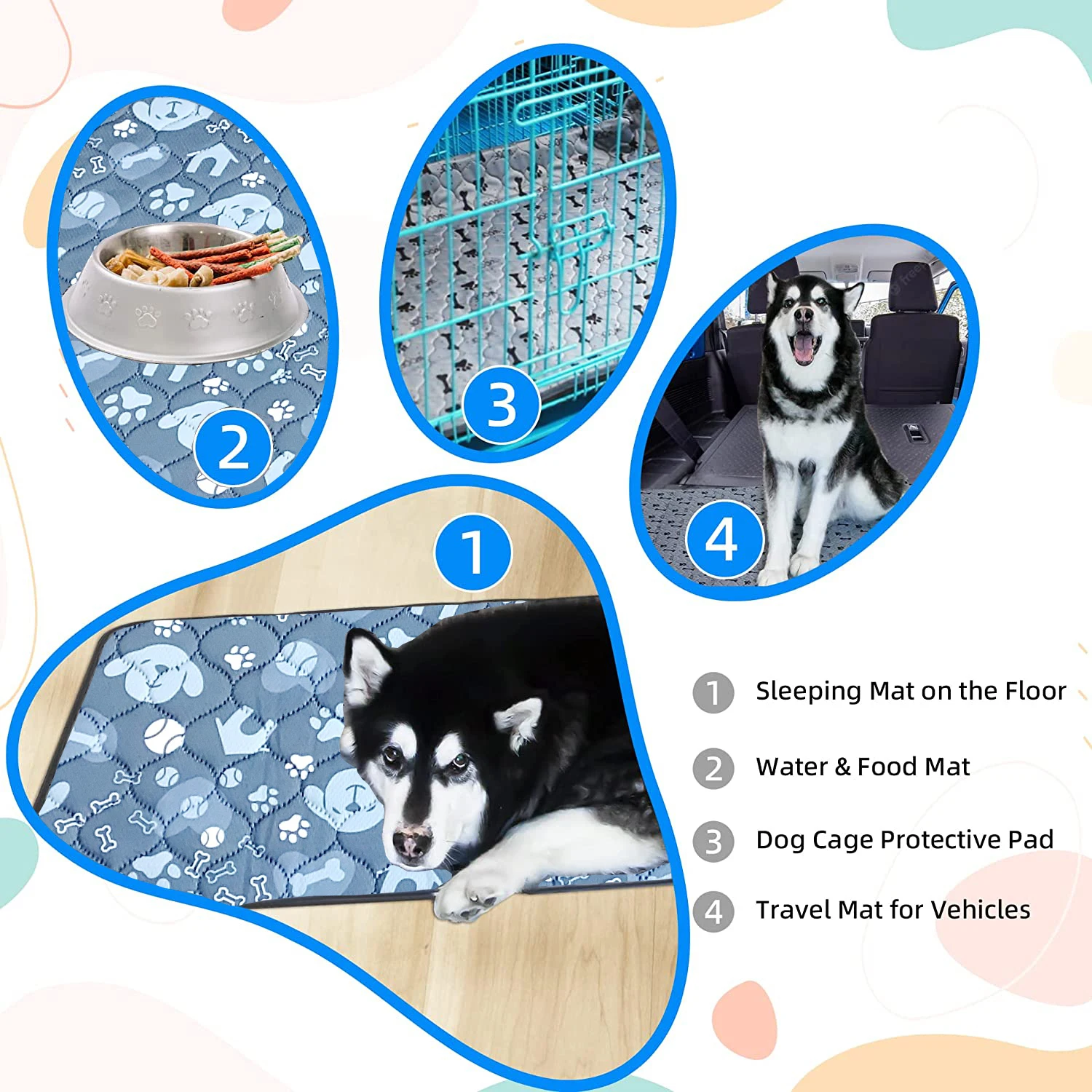 Almofada Higiênica para Cães Reutilizável 2 Peças Superabsorvente - Imagem 2
