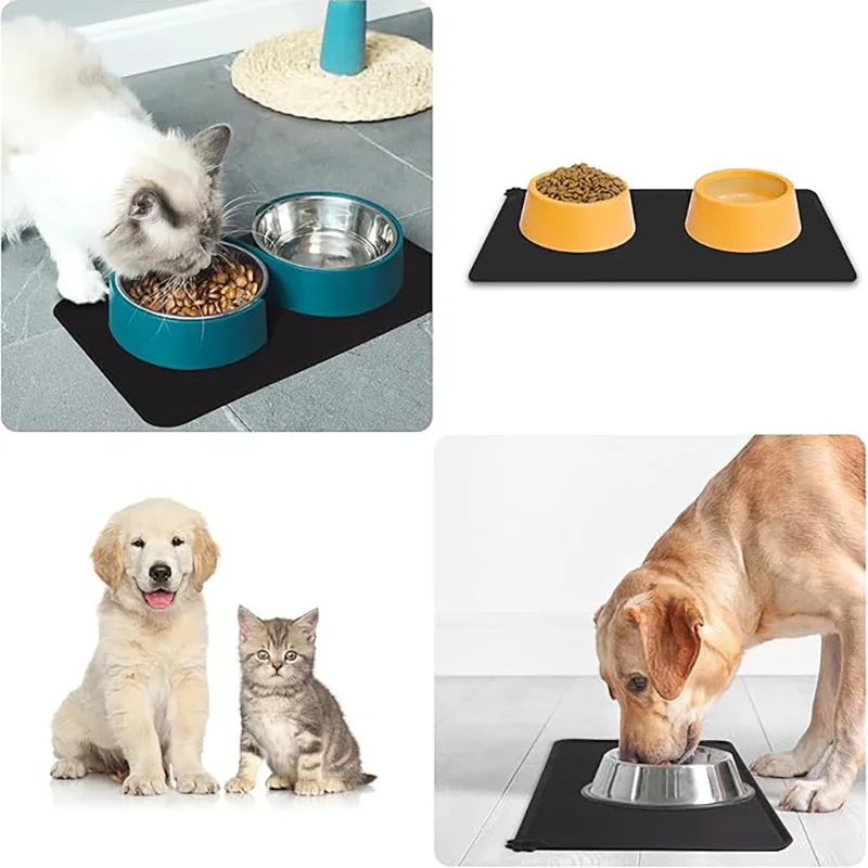 Tapete de Silicone para Cães e Gatos 47x30 cm Antiderrapante - Imagem 3