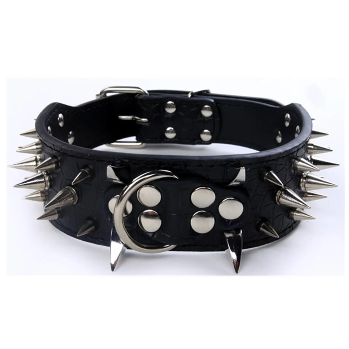 Coleira Cravejada para Cães e Gatos Ajustável com Fivela de Metal - Imagem 5