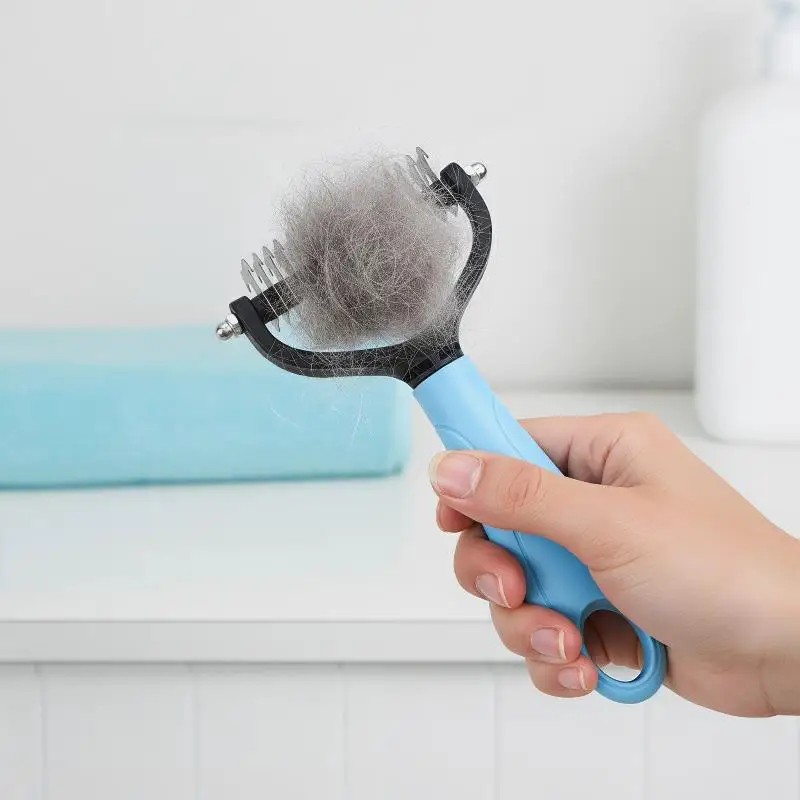 Escova 2 em 1 para Cães e Gatos com Cabo Ergonômico - Imagem 6