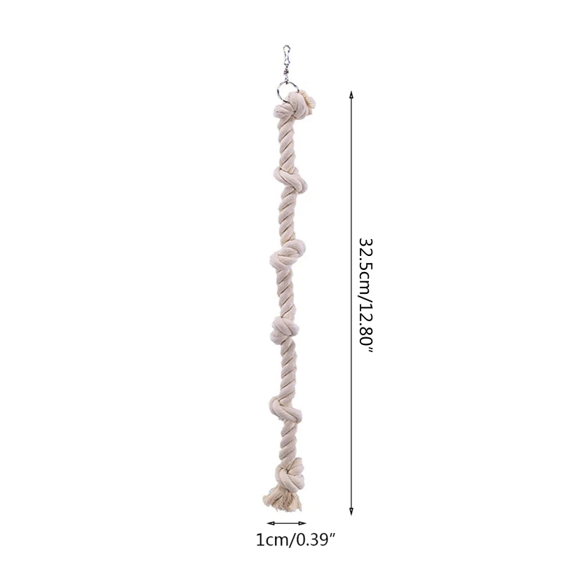 Corda de Algodão para Pássaros de 32,5 cm com Nós para Escalada - Imagem 6