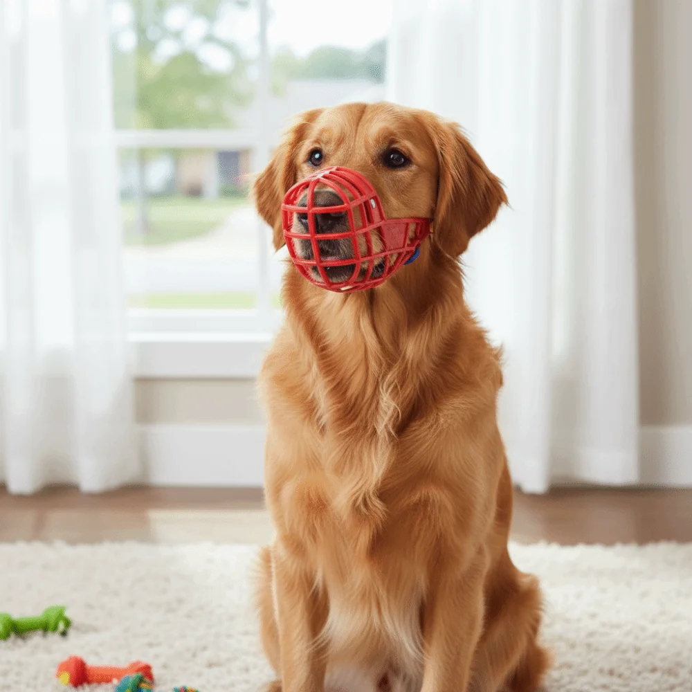 Focinheira Ajustável para Cães de Plástico com Fivela - Image 5