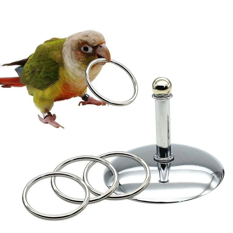 Brinquedo de Empilhar para Pássaros de Metal Desmontável - Imagem 2
