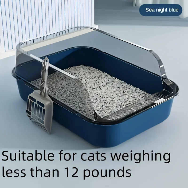 Caixa de Areia Semiaberta para Gatos com Laterais Altas Antirrespingo - Imagem 6