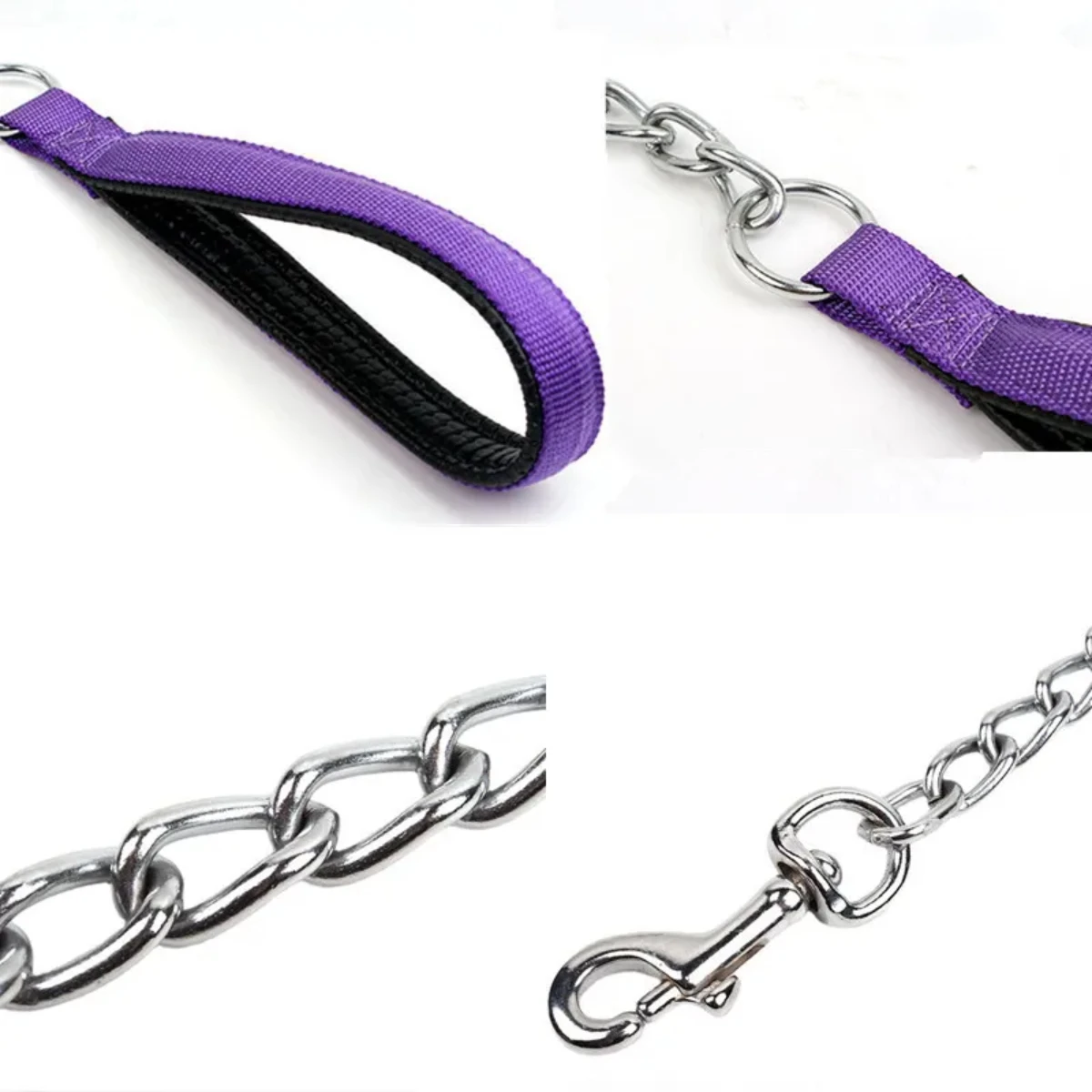 Trela de Aço Inoxidável para Cães Grandes Anti-Mastigação - Image 4