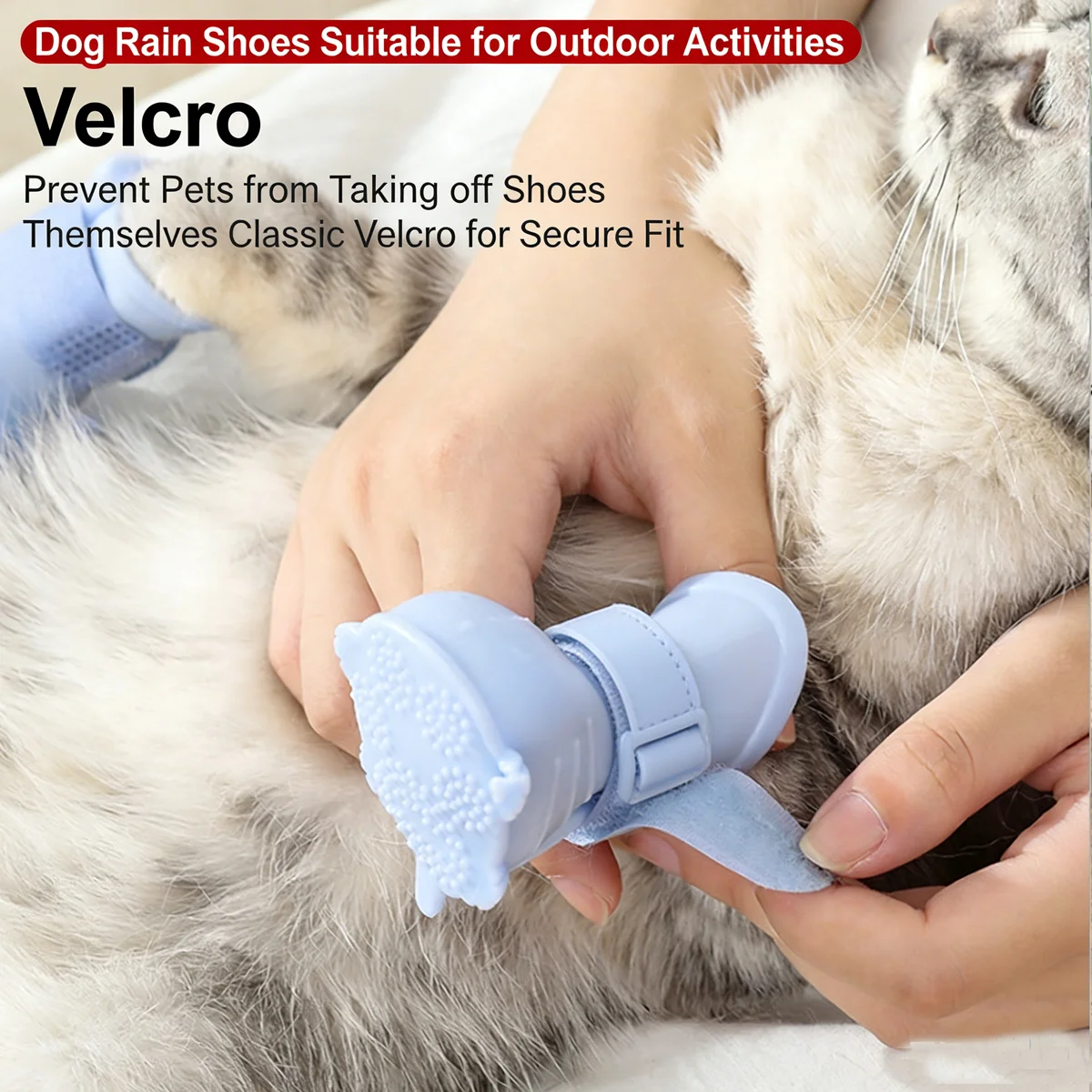 Botas de Chuva para Cães e Gatos Antiderrapantes e Impermeáveis - Imagem 5
