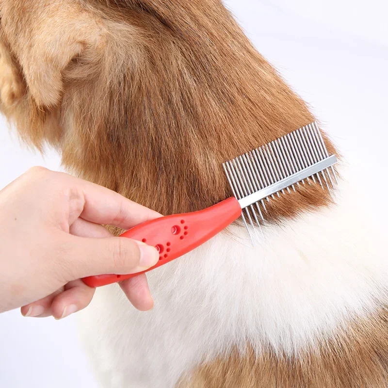 Escova para Cães e Gatos de Aço Inox com Dois Lados para Pelos - Imagem 2