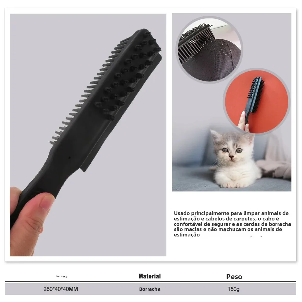 Escova de Borracha para Cães e Gatos, Sofás e Carros com Cerdas Suaves - Imagem 5