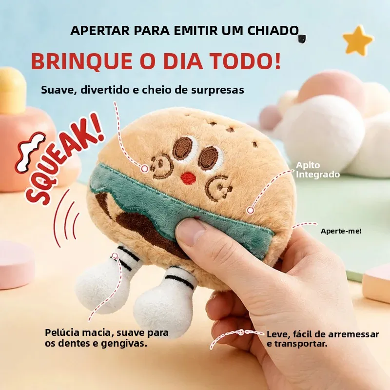 Brinquedo de Pelúcia para Cães com Som Formato de Comida Macio - Imagem 3