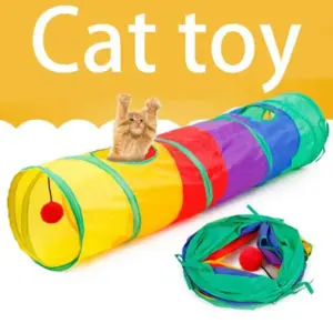 túnel dobrável para gatos