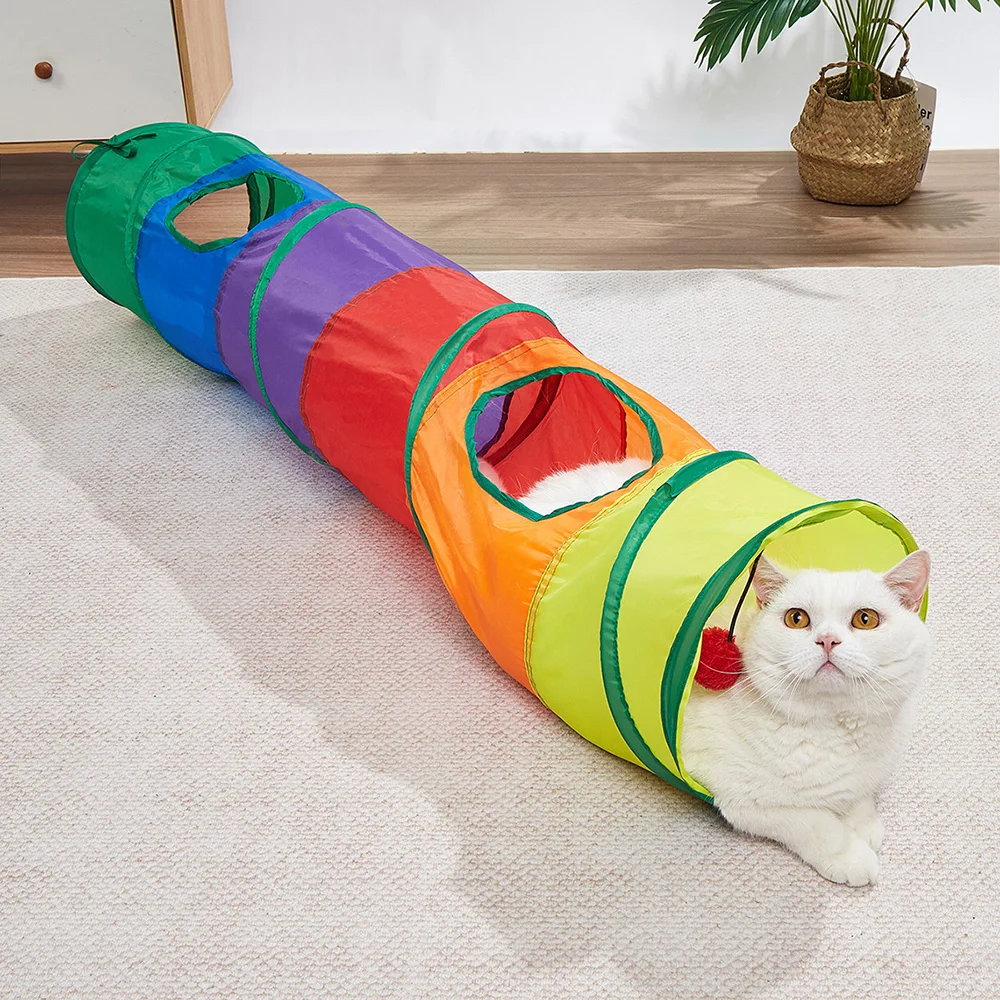Túnel para Gatos e Cães Colapsável para Brincadeira - Imagem 2