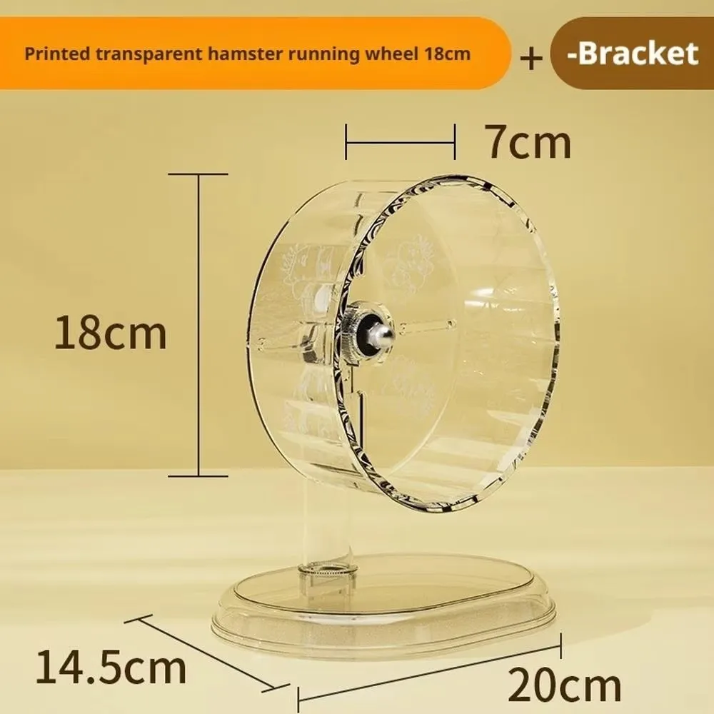 Roda de Exercício para Hamster Plástica Transparente de 24 cm Desmontável - Imagem 4