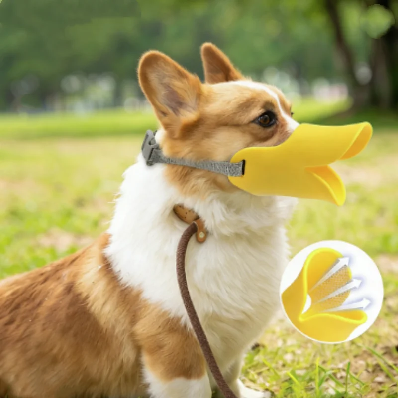 Focinheira de Silicone para Cães Ajustável Antimordida - Imagem 6