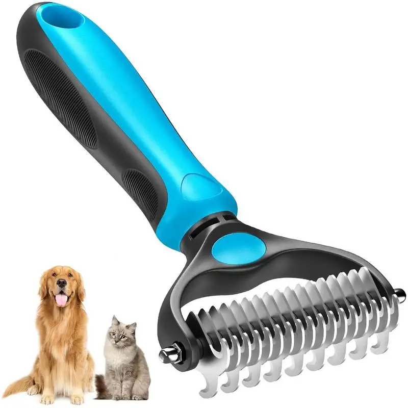 Escova 2 em 1 para Cães e Gatos de Aço Inox com Dupla Face - Imagem 2