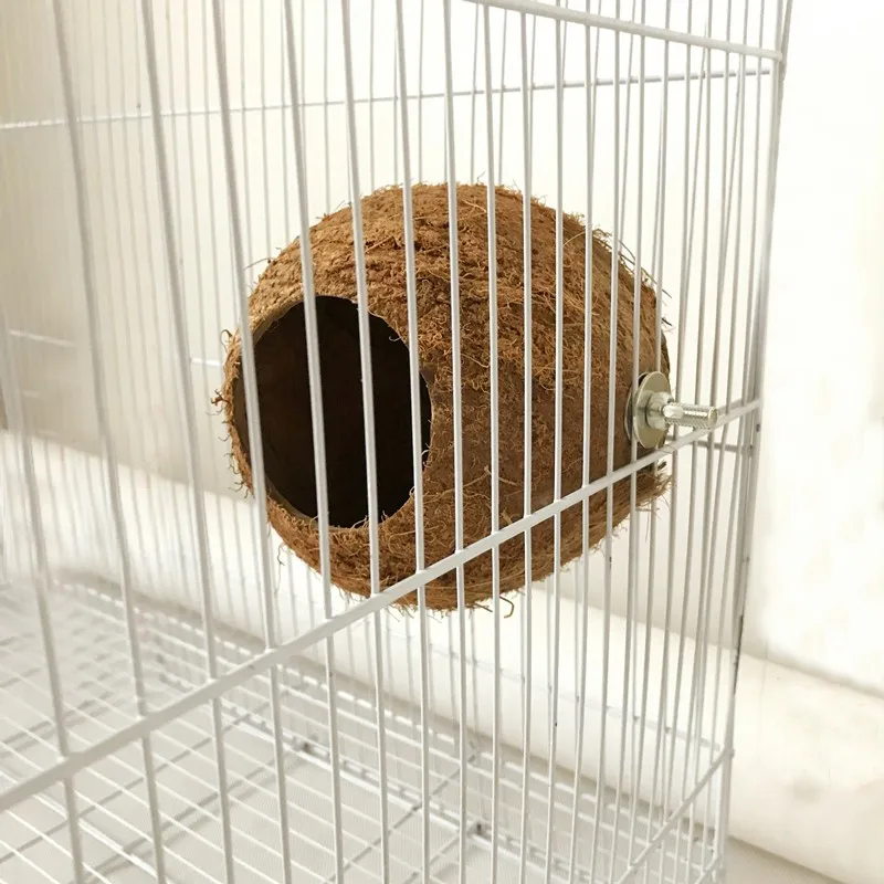 Ninho de Casca de Coco para Pássaros de 12 a 16 cm para Gaiola - Imagem 2