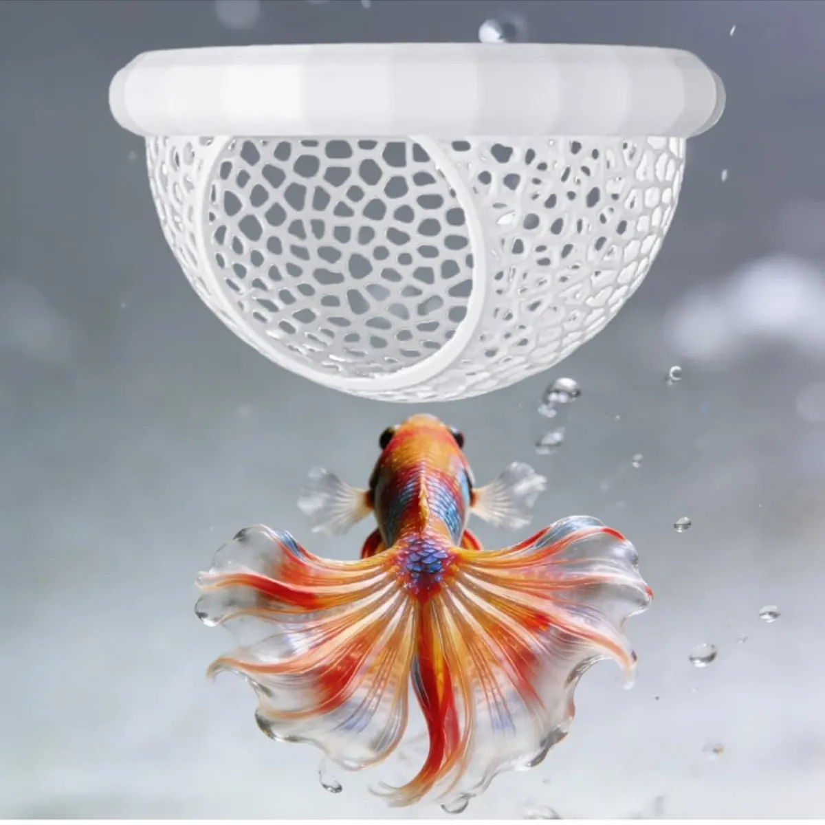 Cama Flutuante para Peixe Betta em Malha Macia - Imagem 3