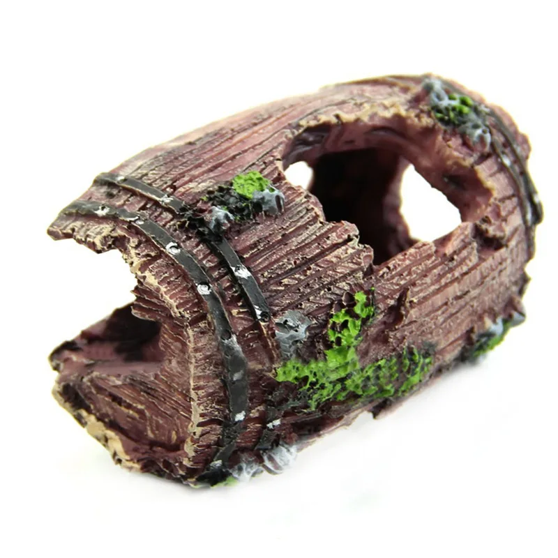 Decoração de Aquário Barril Artificial de Resina 6x9cm para Peixes - Imagem 3