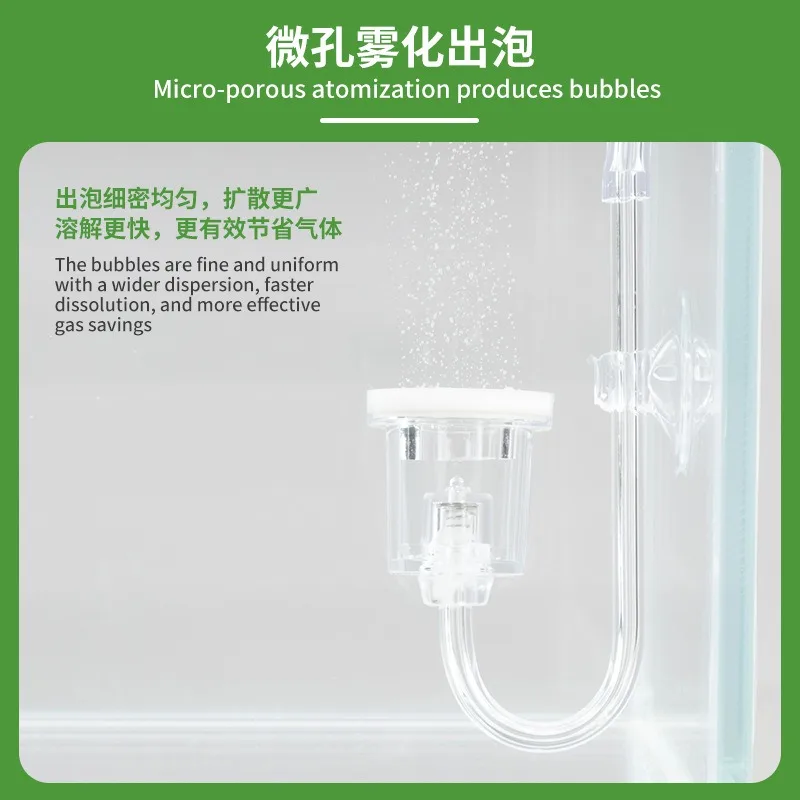 Difusor de CO2 para Aquário Transparente Acrílico com Anti-Refluxo - Imagem 2