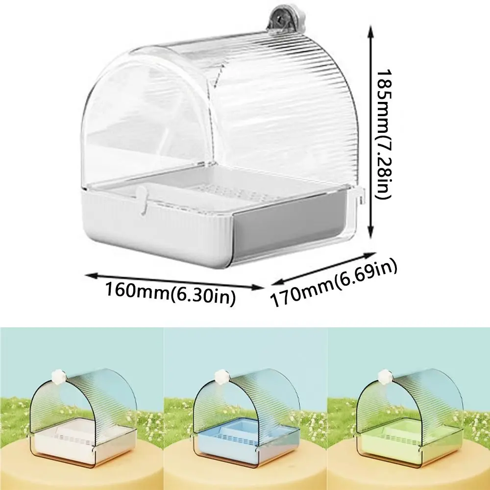 Banheira para Pássaros Transparente 160x170x185 mm com Encaixe na Gaiola - Imagem 6