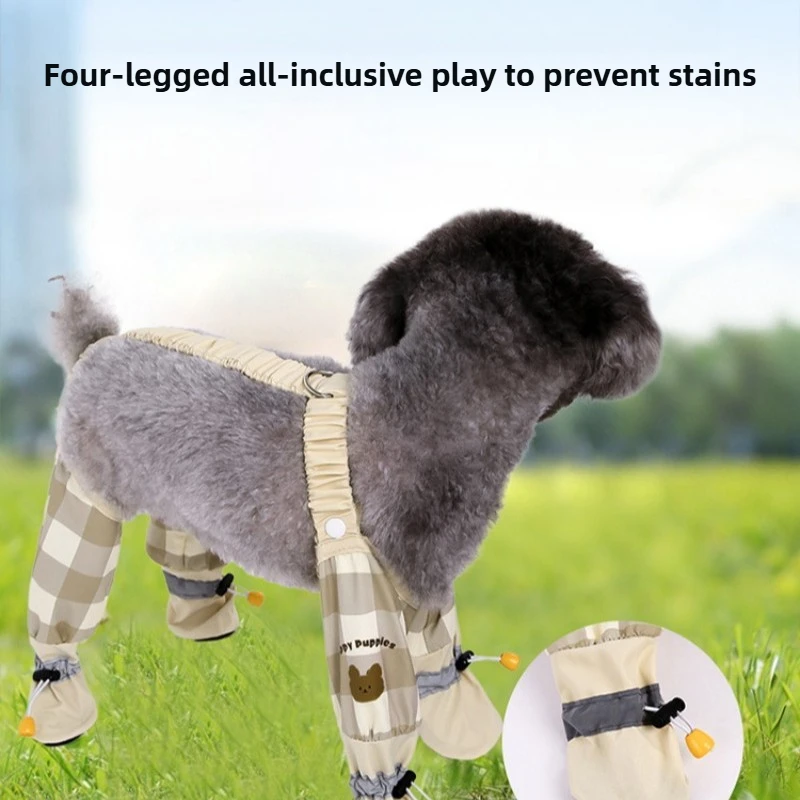 Macacão para Cães Pequenos com Faixa Refletiva para Passeios Noturnos - Imagem 5