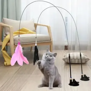vara interativa para gatos com pena