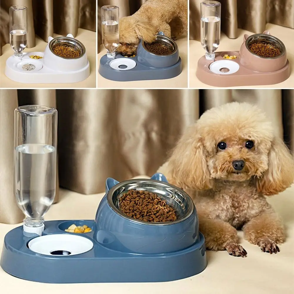 Tigela para Gatos e Cães Plástica 2 em 1 com Dispensador Automático - Imagem 3