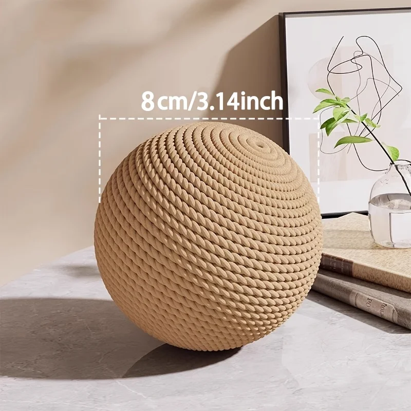 Brinquedo Bola de Sisal para Gatos 8 cm Interativa com Chocalho - Image 3