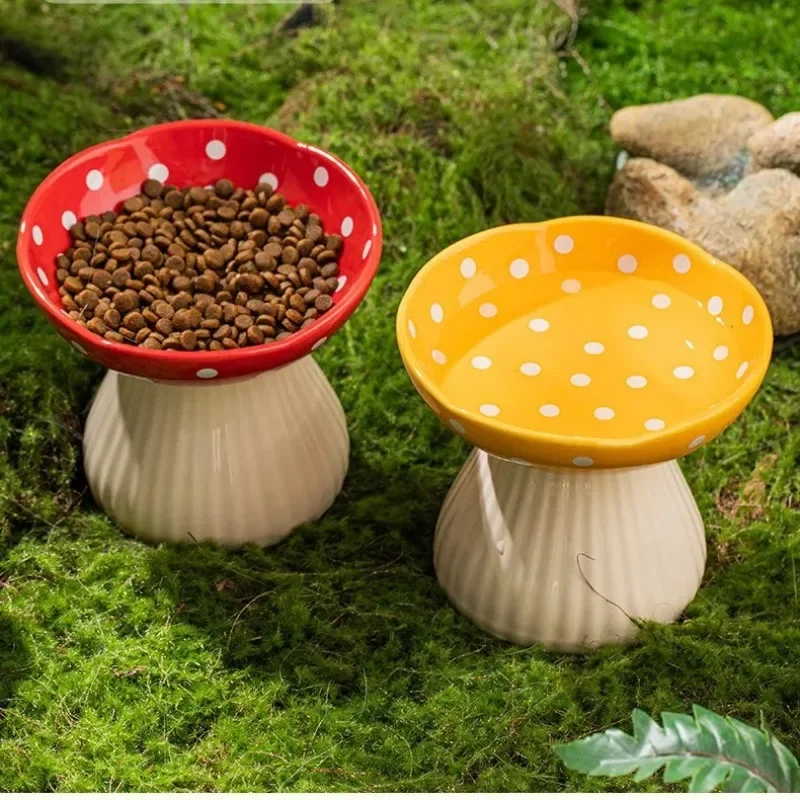 Tigela de Cogumelo para Gatos de Resina Ergonômica com Base Antiderrapante - Image 2