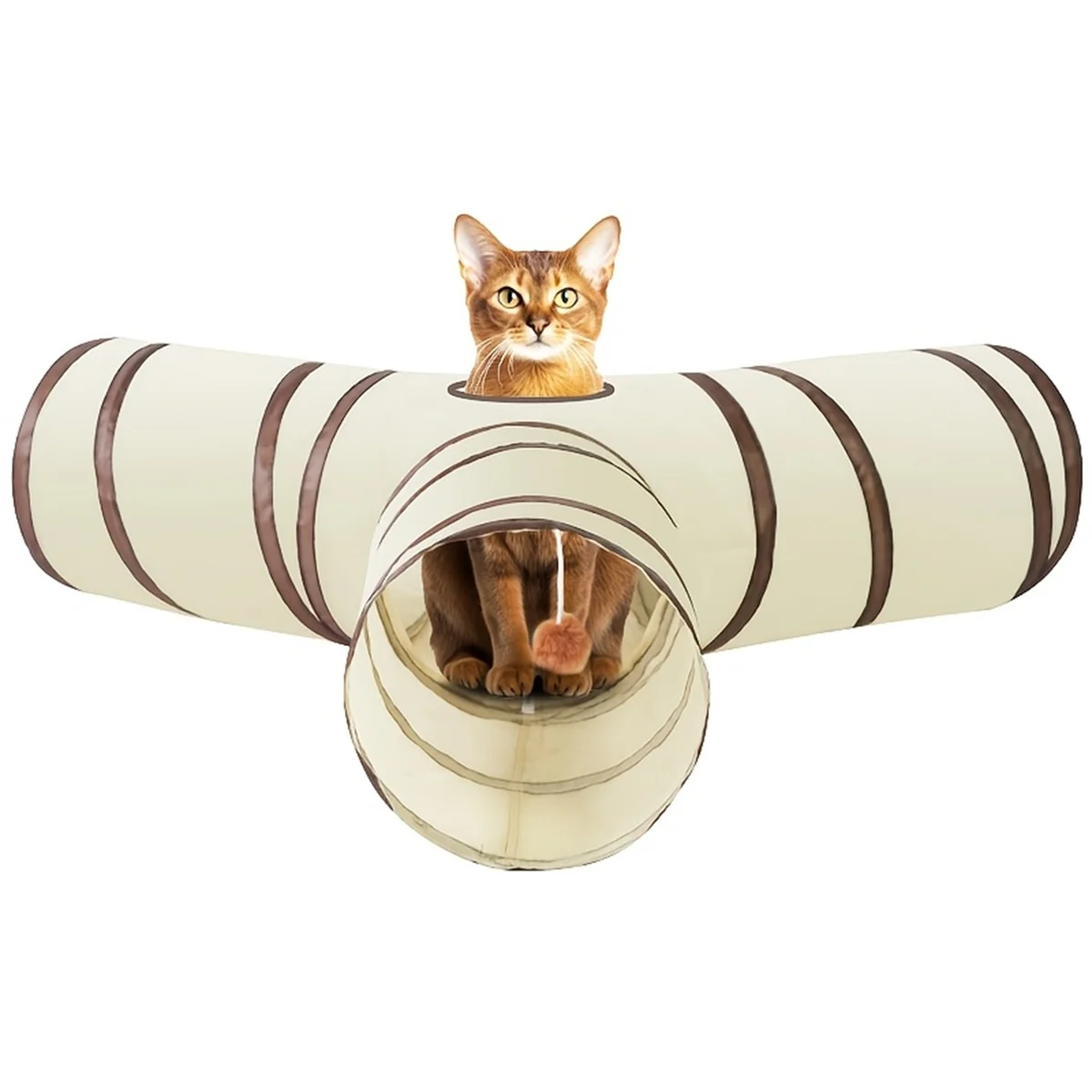 brinquedo túnel dobrável para gatos