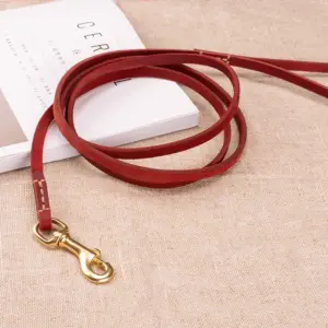 trela de couro para cães pequenos