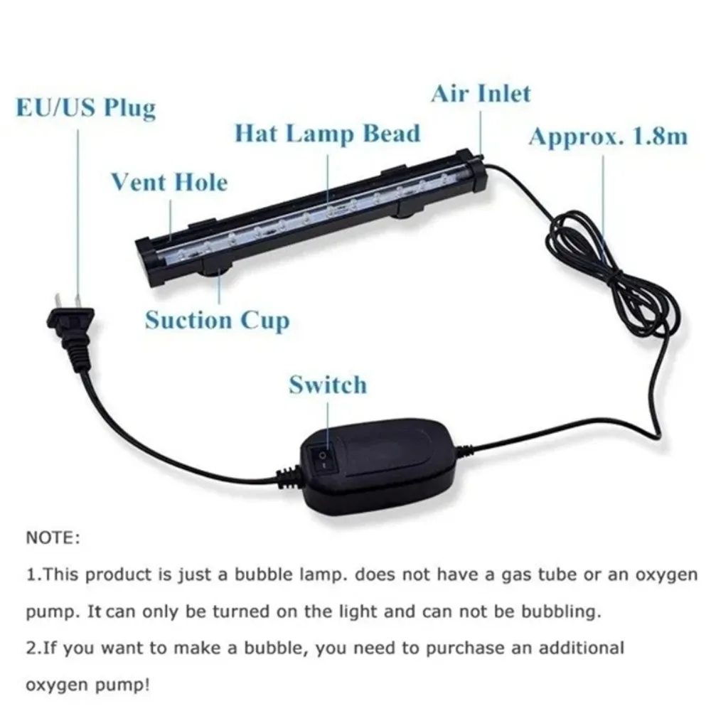 Luminária LED para Aquário com Bolhas e Flash Lento Colorido - Imagem 5