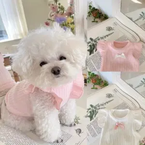colete para cães e gatos com laço