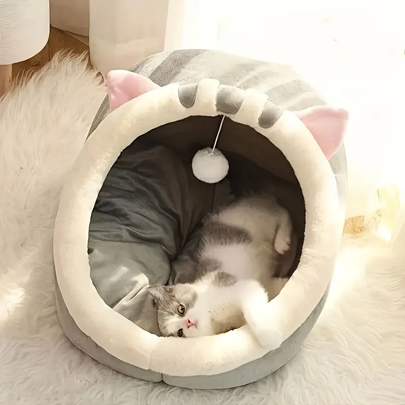 Cama Tenda para Gatos e Cães Pequenos de 35 cm Rosa - Imagem 5
