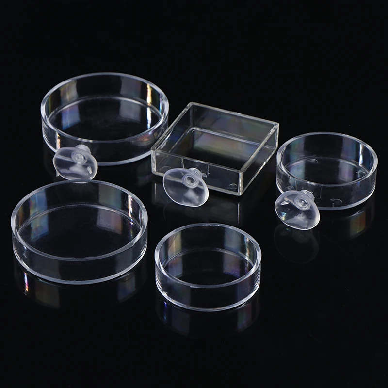 Alimentador de Aquário Redondo de Acrílico Transparente para Peixes e Camarões - Imagem 2