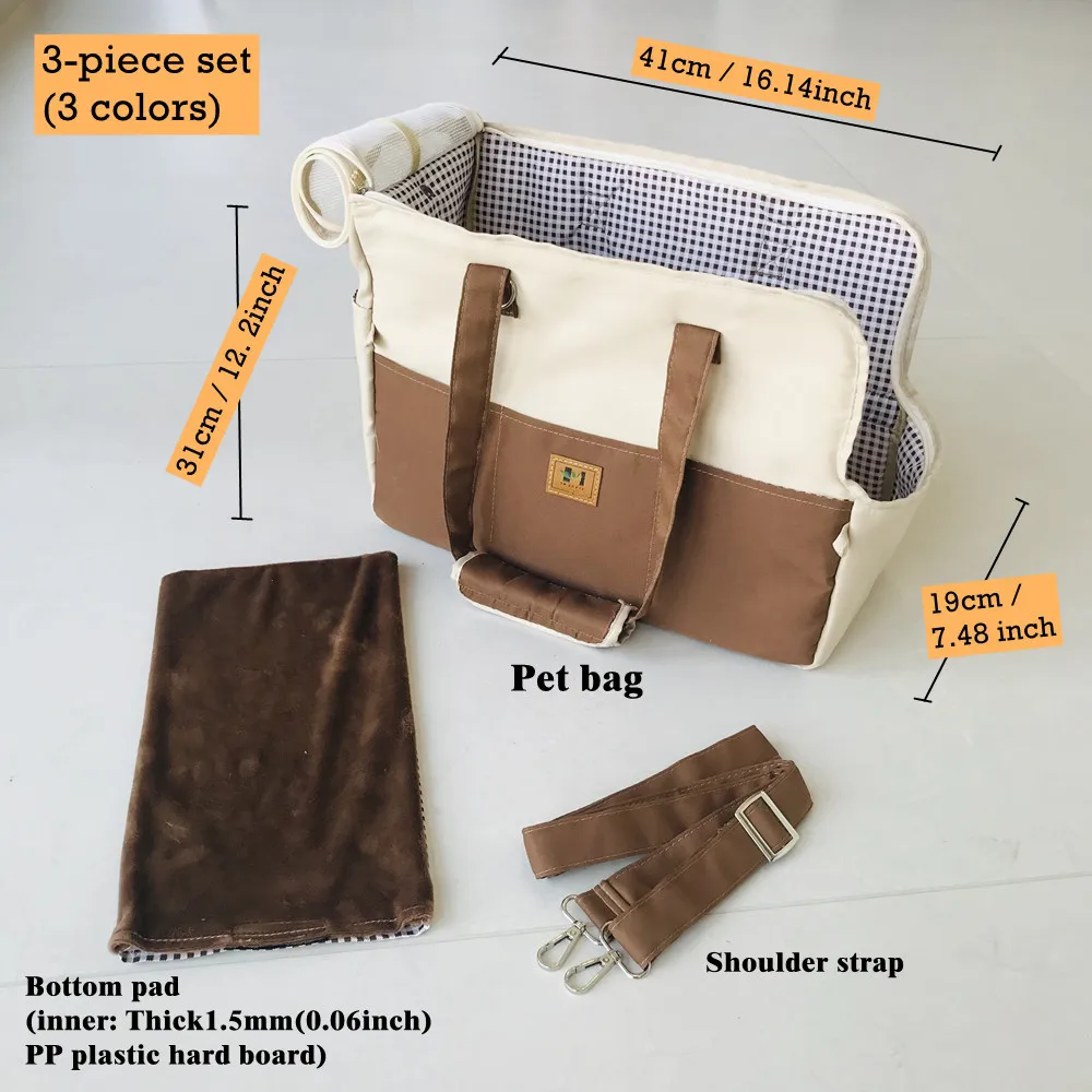 Bolsa de Transporte para Cães e Gatos Pequenos 41x31x19 cm com Alça - Imagem 2