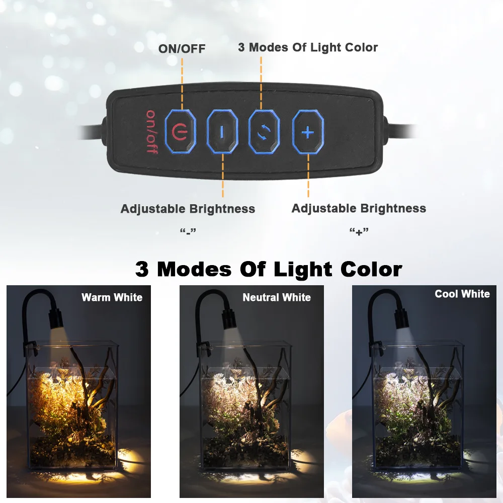 Luminária LED USB 3W para Aquário de 20-40 cm - Image 2