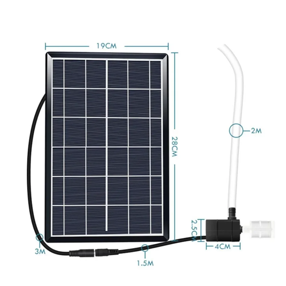 Bomba Solar 6W para Lagos e Aquários com Duas Saídas de Oxigênio - Imagem 2